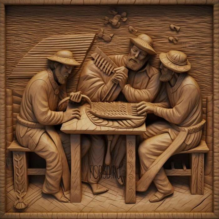 The Weavers 2 stl model for CNC